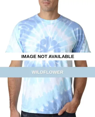 86 Gildan Tie-Dye Adult Multi-Color Swirl Tee Wildflower
