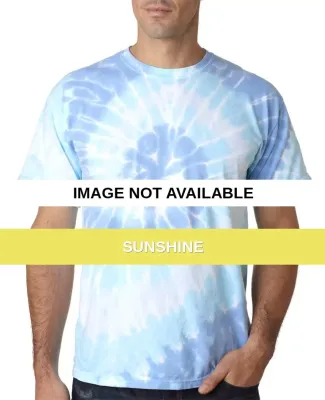 86 Gildan Tie-Dye Adult Multi-Color Swirl Tee Sunshine