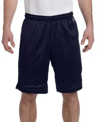 8731 Champion Logo Adult Mesh Shorts in Navy