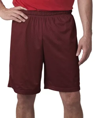 8731 Champion Logo Adult Mesh Shorts in Maroon