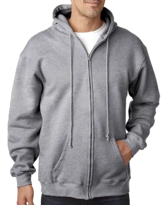900 Bayside Adult Hooded Full-Zip Blended Fleece DARK ASH
