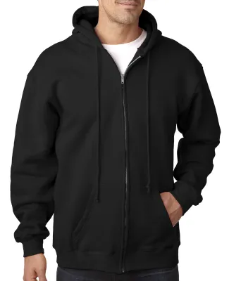 900 Bayside Adult Hooded Full-Zip Blended Fleece Black