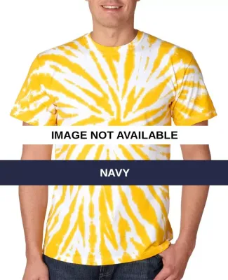 92 Gildan Tie-Dye Adult Contrast Dye Pinwheel Tee Navy
