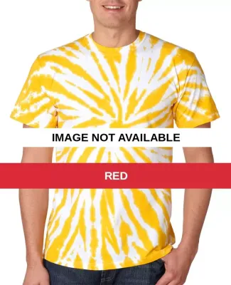 92 Gildan Tie-Dye Adult Contrast Dye Pinwheel Tee Red