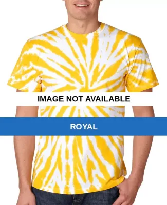 92 Gildan Tie-Dye Adult Contrast Dye Pinwheel Tee Royal