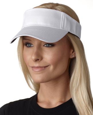 AC101 Adams Ace Vat-Dyed Twill Visor in White