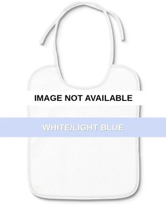 B12 One-2-Wear Terry-Velour Feeding Bib White/Light Blue