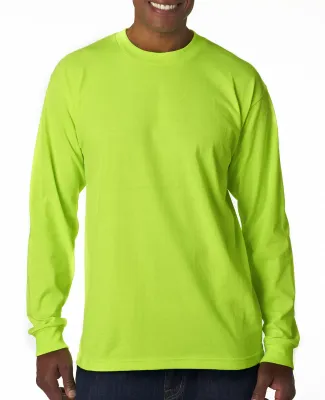 B1715 Bayside Adult Long-Sleeve Blended Tee Safety Green