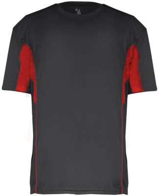 2147 Badger Drive Youth Short Sleeve Tee Graphite/ Red