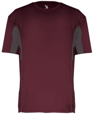 2147 Badger Drive Youth Short Sleeve Tee Maroon/ Graphite