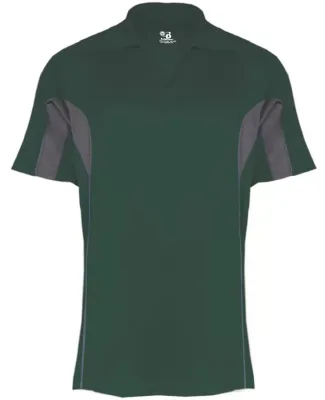 3346 Badger Men's Drive Performance Polo in Forest/ graphite