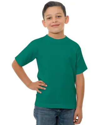 B4100 Bayside Youth Short-Sleeve Cotton Tee in Kelly green