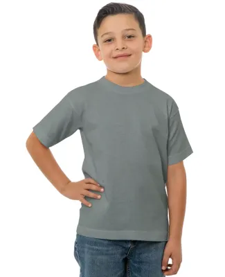 B4100 Bayside Youth Short-Sleeve Cotton Tee in Ash