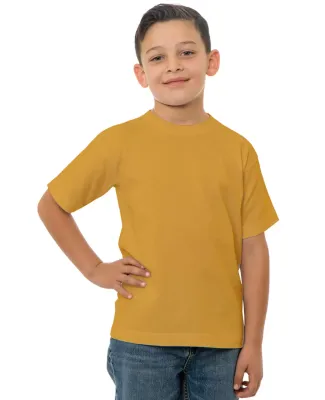 B4100 Bayside Youth Short-Sleeve Cotton Tee in Gold