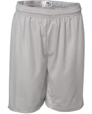 7207 Badger Adult Mesh/Tricot 7-Inch Shorts Silver