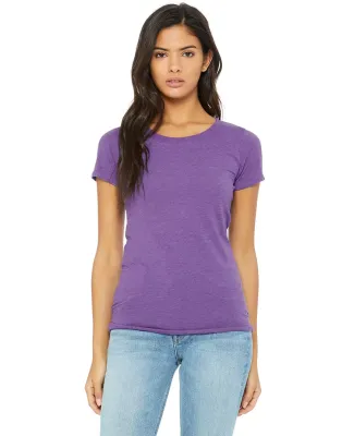 BELLA 8413 Womens Tri-blend T-shirt in Purple triblend