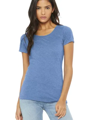BELLA 8413 Womens Tri-blend T-shirt in Blue triblend