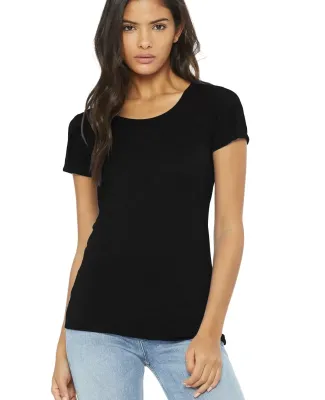 BELLA 8413 Womens Tri-blend T-shirt in Solid blk trblnd