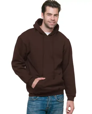 B960 Bayside Cotton Poly Hoodie S - 6XL  in Chocolate