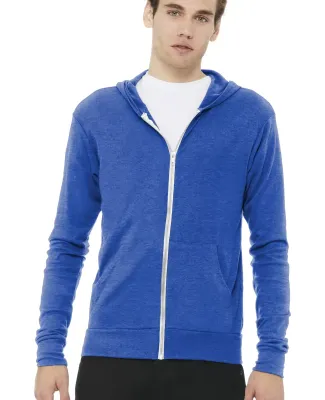 BELLA+CANVAS 3939 Unisex Tri-blend Lightweight Hoo in Tr royal triblnd