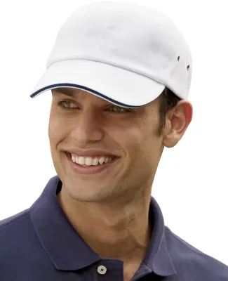 CT102 Adams Contrast Heavyweight Brushed Twill Cap White/Navy (Discontinued)