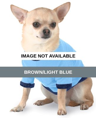 D3900 Doggie Skins Baby Rib Ringer Tee Brown/Light Blue