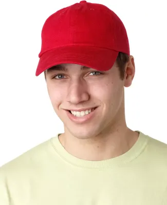 Adams EB101 Brushed Twill Dad Hat in Red