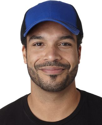 FA102 Adams Cotton Twill Fairway Cap in Royal/ black