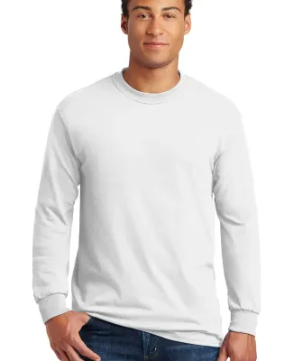 5400 Gildan Adult Heavy Cotton Long-Sleeve T-Shirt in White