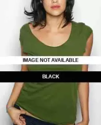 6322 American Apparel Sheer Jersey 2-Sided Top Black