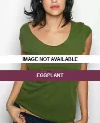 6322 American Apparel Sheer Jersey 2-Sided Top Eggplant