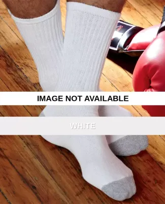 GL750 Gildan Men's Crew Socks White