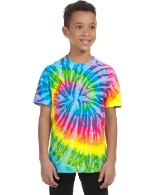 H1000b tie dye Youth Tie-Dyed Cotton Tee in Saturn