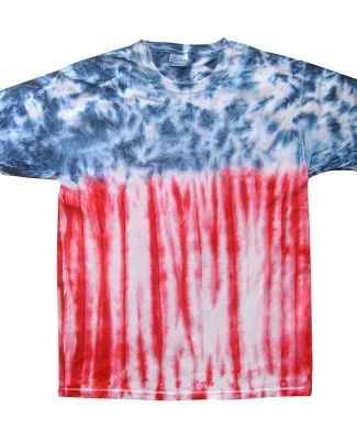H1000b tie dye Youth Tie-Dyed Cotton Tee in Flag