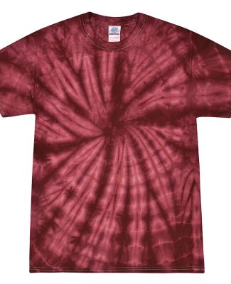 H1000b tie dye Youth Tie-Dyed Cotton Tee in Spider burgundy