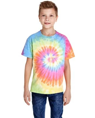 H1000b tie dye Youth Tie-Dyed Cotton Tee in Eternity