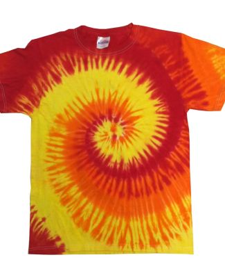 H1000b tie dye Youth Tie-Dyed Cotton Tee in Blaze