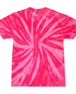 H1000b tie dye Youth Tie-Dyed Cotton Tee in Neon bubblegum