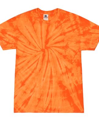 H1000b tie dye Youth Tie-Dyed Cotton Tee in Spider orange