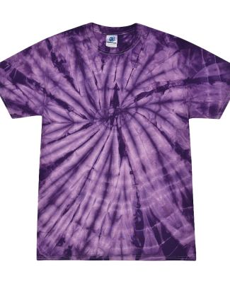H1000b tie dye Youth Tie-Dyed Cotton Tee in Spider purple
