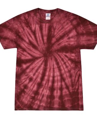 H1000b tie dye Youth Tie-Dyed Cotton Tee in Spider burgundy