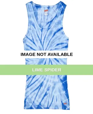 H3000b tie dye 100% Cotton Youth Soffe Tank Tops Lime Spider