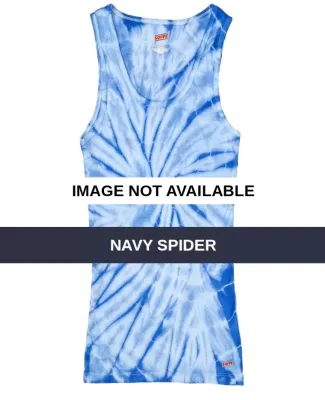H3000b tie dye 100% Cotton Youth Soffe Tank Tops Navy Spider