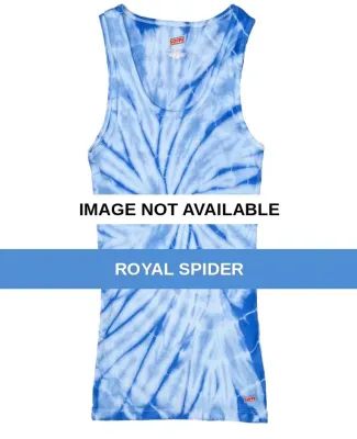 H3000b tie dye 100% Cotton Youth Soffe Tank Tops Royal Spider