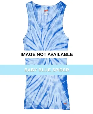 H3000b tie dye 100% Cotton Youth Soffe Tank Tops Baby Blue Spider
