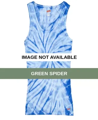 H3000b tie dye 100% Cotton Youth Soffe Tank Tops Green Spider
