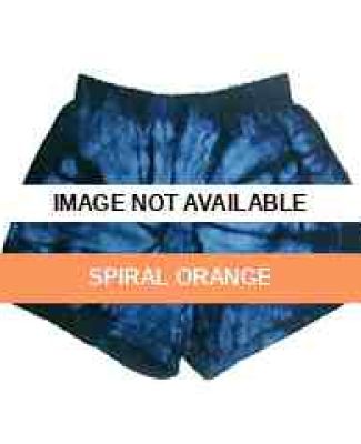 CD4000 tie dye 100% Cotton Adult Soffe Shorts SPIRAL ORANGE