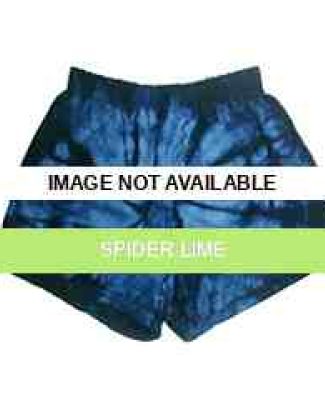 CD4000 tie dye 100% Cotton Adult Soffe Shorts SPIDER LIME
