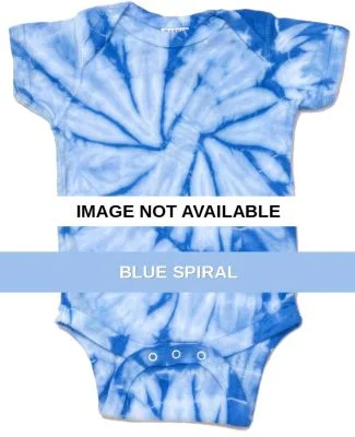 H5100 tie dye Infant Creeper Blue Spiral