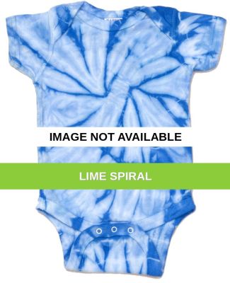 H5100 tie dye Infant Creeper Lime Spiral